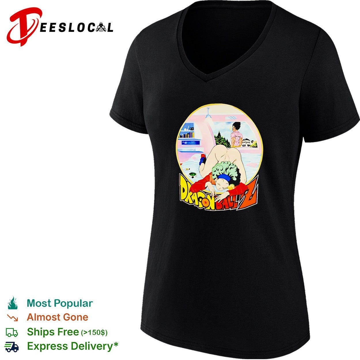 Bulma ass up Vegeta peeking Dragonball Z funny shirt
