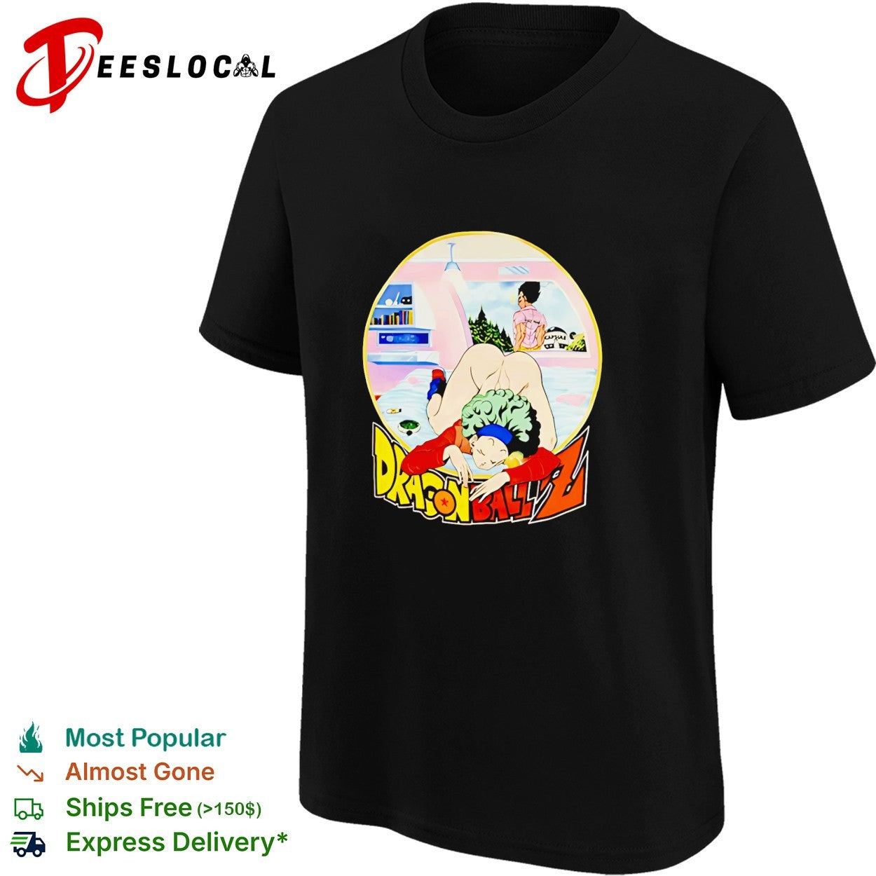 Bulma ass up Vegeta peeking Dragonball Z funny shirt