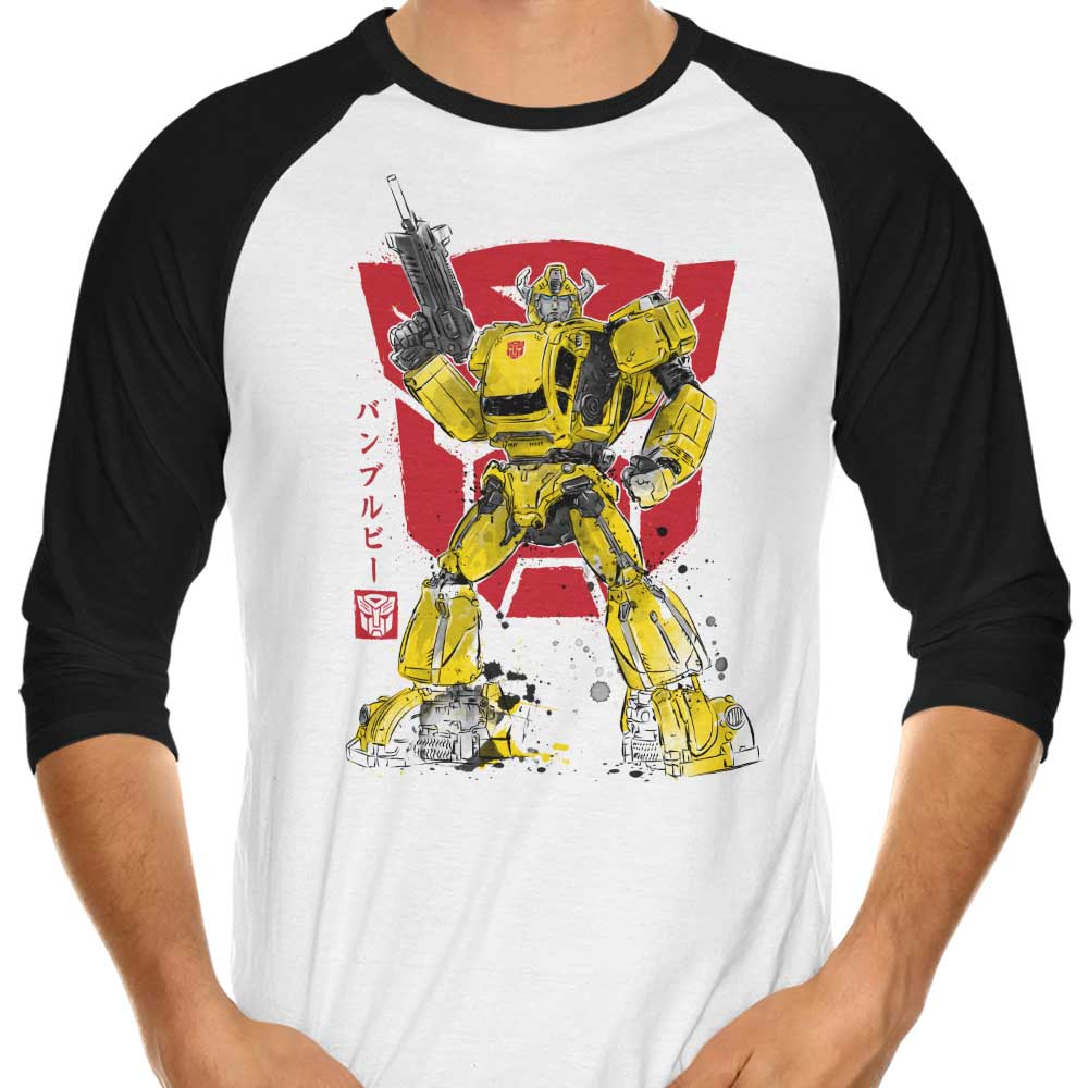 Bumble Sumi-e - 3/4 Sleeve Raglan T-Shirt Hoodie, Sweatshirt | CiraTrend.com (Image 1)