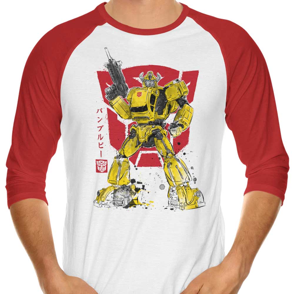 Bumble Sumi-e - 3/4 Sleeve Raglan T-Shirt Hoodie, Sweatshirt | CiraTrend.com (Image 3)