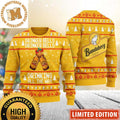Bundaberg Drinker Bells Drinker Bells Drinking All The Way Yellow Funny Christmas Ugly Sweater