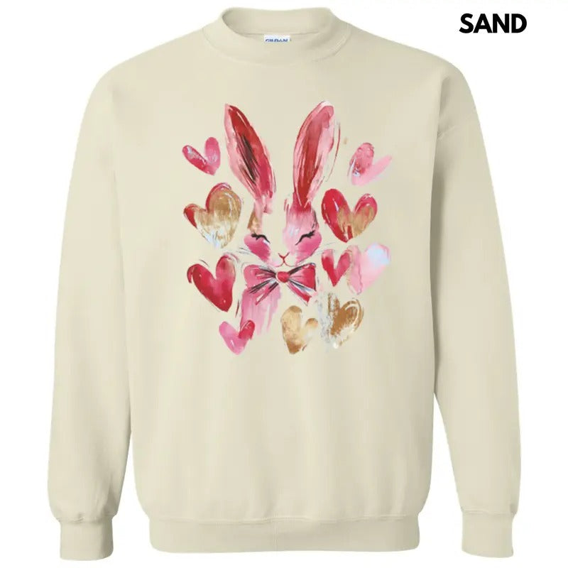Bunny Gold Hearts Sweatshirt T-Shirts, Hoodie | CiraTrend.com