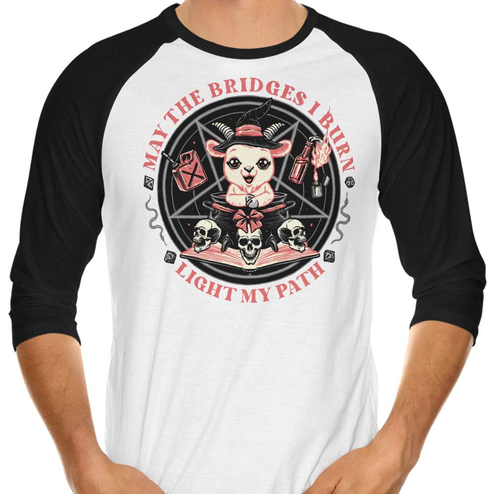 Burn Bridges - 3/4 Sleeve Raglan T-Shirt Hoodie, Sweatshirt | CiraTrend.com (Image 1)