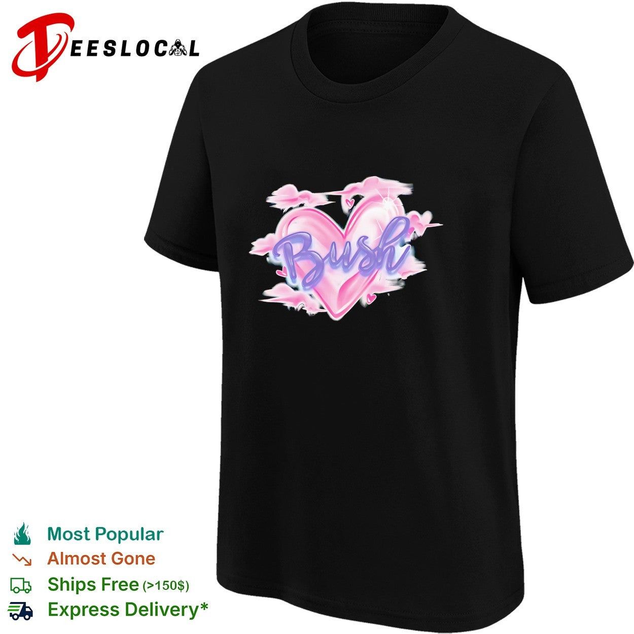 Bush airbrush heart shirt