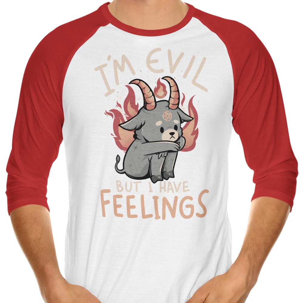 But I Have Feelings - 3/4 Sleeve Raglan T-Shirt Hoodie, Sweatshirt | CiraTrend.com (Image 3)