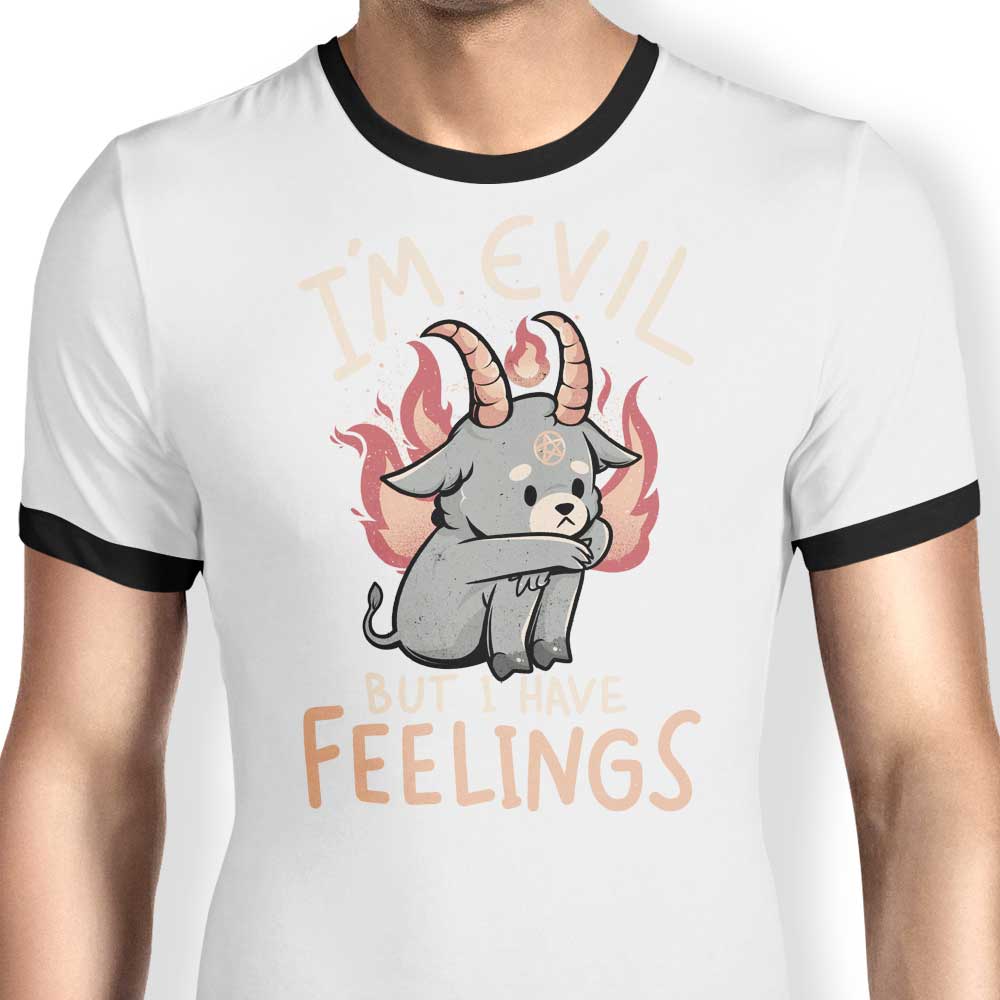 But I Have Feelings - Ringer T-Shirt Hoodie, Sweatshirt | CiraTrend.com (Image 1)