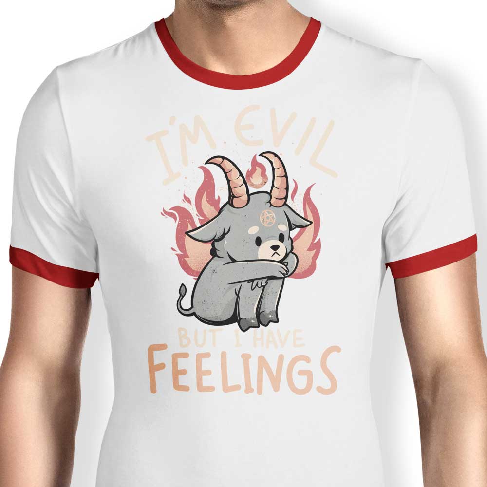 But I Have Feelings - Ringer T-Shirt Hoodie, Sweatshirt | CiraTrend.com (Image 3)