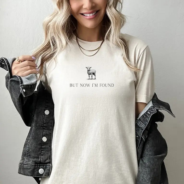 But Now I'm Found Christian T-shirt, Christian Gift, Retro Jesus Tee, Trending Shirt Hoodie, Sweatshirt | CiraTrend.com