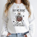 Buy Me Books And Tell Me To STFUATTDLAGG Sweatshirt, reading shirt Funny Skeleton Book Shirt, Dark Academia shirt, Book...