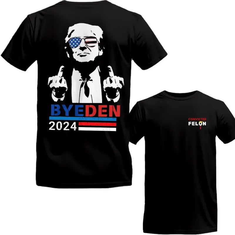 ByeDen 2024 Shirt, Conviictted Feellon Trum Shirts, Trum 2024 Shirt,  Make America Great  Again, Unisex Classic Cotton...