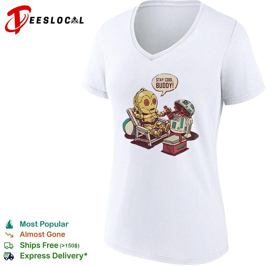 C-3PO and R2-D2 Stay Cool Buddy shirt