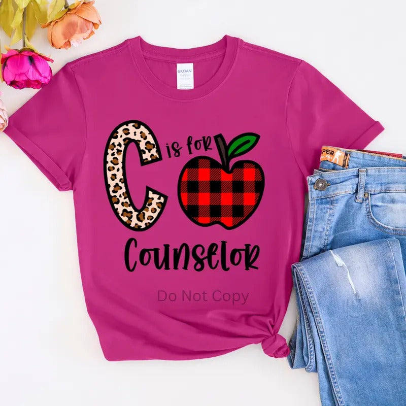 C Is For Counselor DTF Transfer ONLY T-Shirts, Hoodie, Sweatshirt | CiraTrend.com
