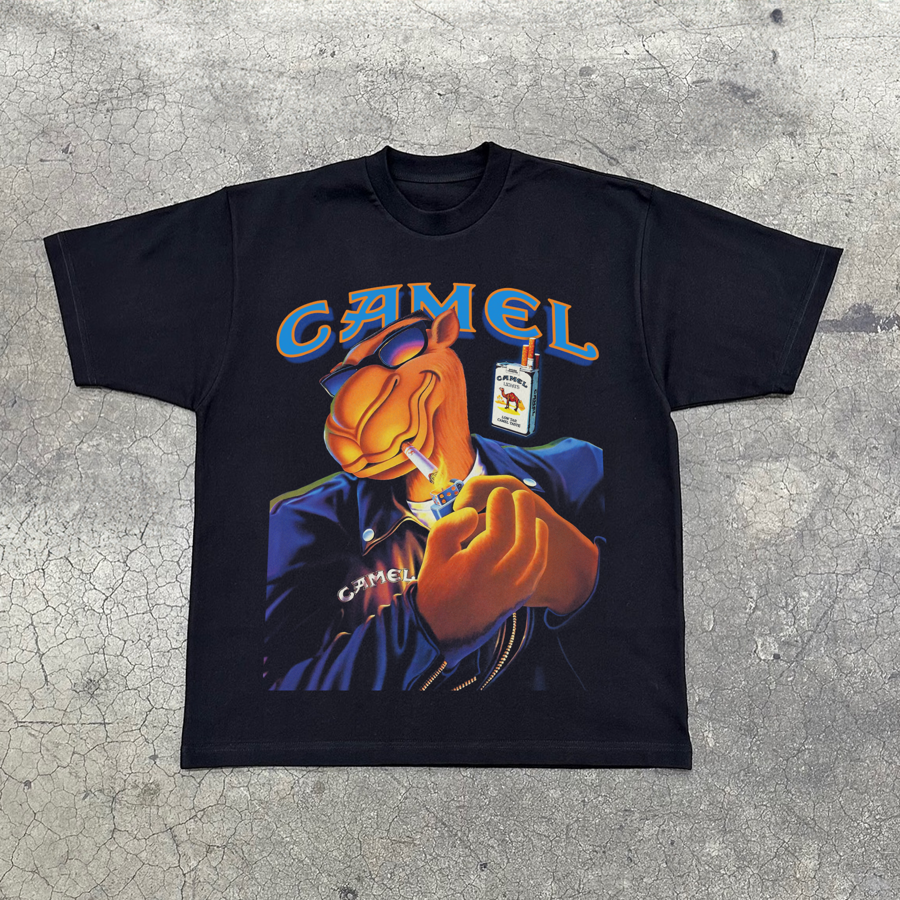 1997 'CAMEL LIGHTS' HEAVYWEIGHT BLACK T-SHIRT Hoodie, Sweatshirt | CiraTrend.com (Image 1)