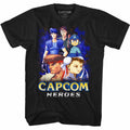 Capcom Mens S/S T-Shirt - Heroes1 - Solid Black Hoodie, Sweatshirt | CiraTrend.com