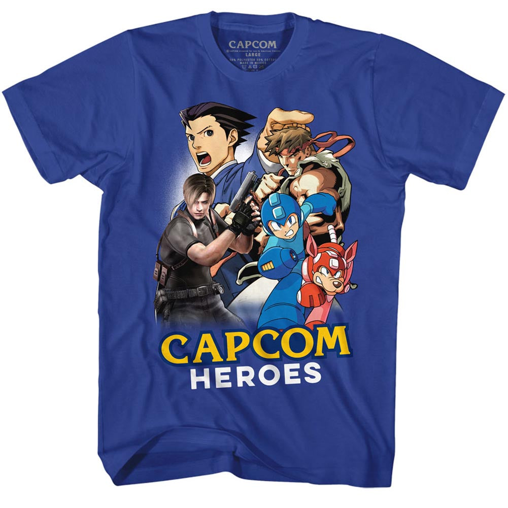Capcom Mens S/S T-Shirt - Cartoonmash - Solid Royal Hoodie, Sweatshirt | CiraTrend.com