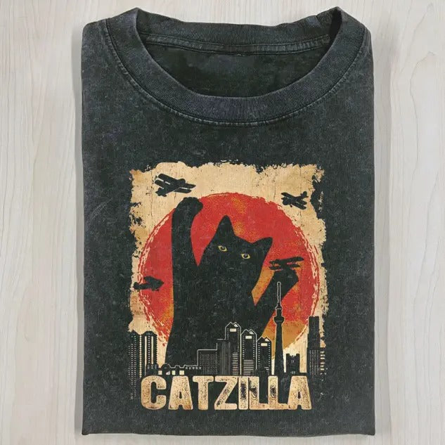 CATZILLA SHIRT, Funny Halloween Shirt, Unisex T-Shirt, Gift For Men Women Hoodie, Sweatshirt | CiraTrend.com