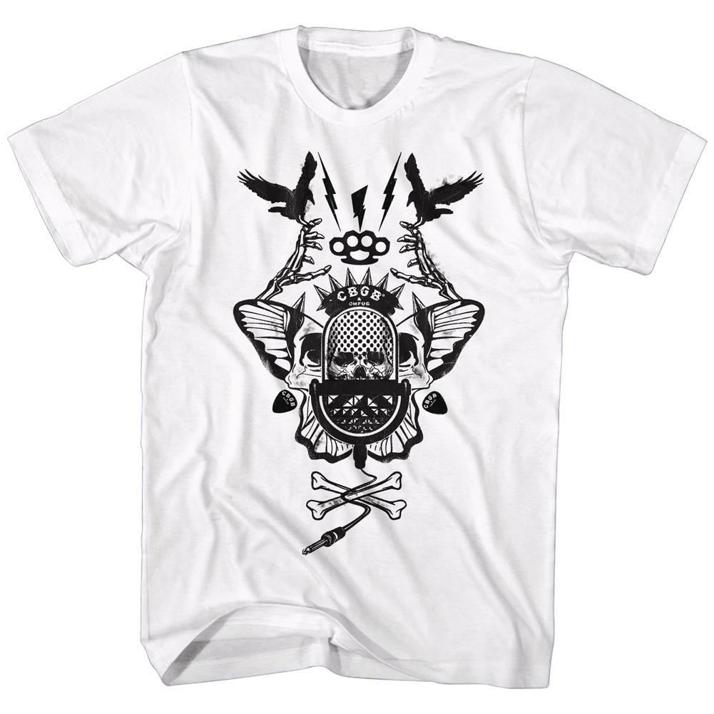 CBGB S S Crossbones Solid White T-Shirts, Hoodie, Sweatshirt