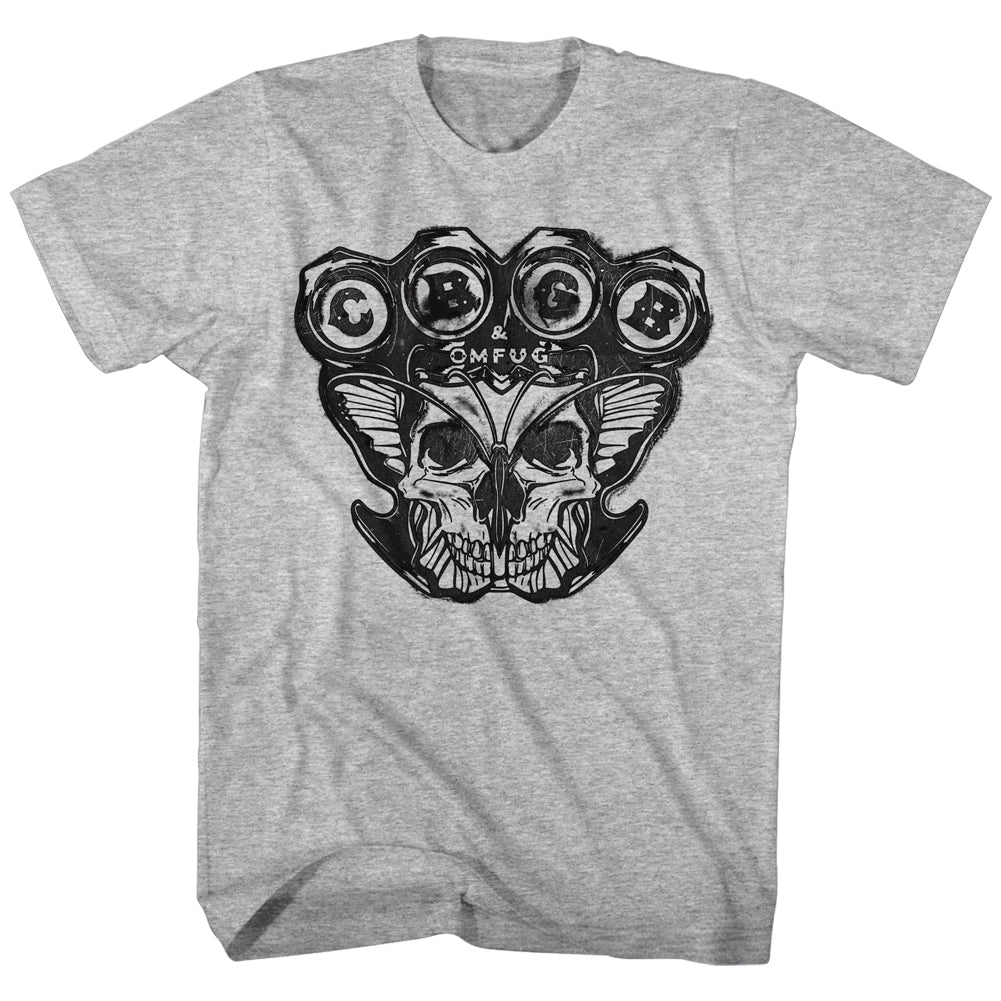 CBGB Mens S/S T-Shirt - Bone Knuckles - Heather Gray Heather Hoodie, Sweatshirt | CiraTrend.com