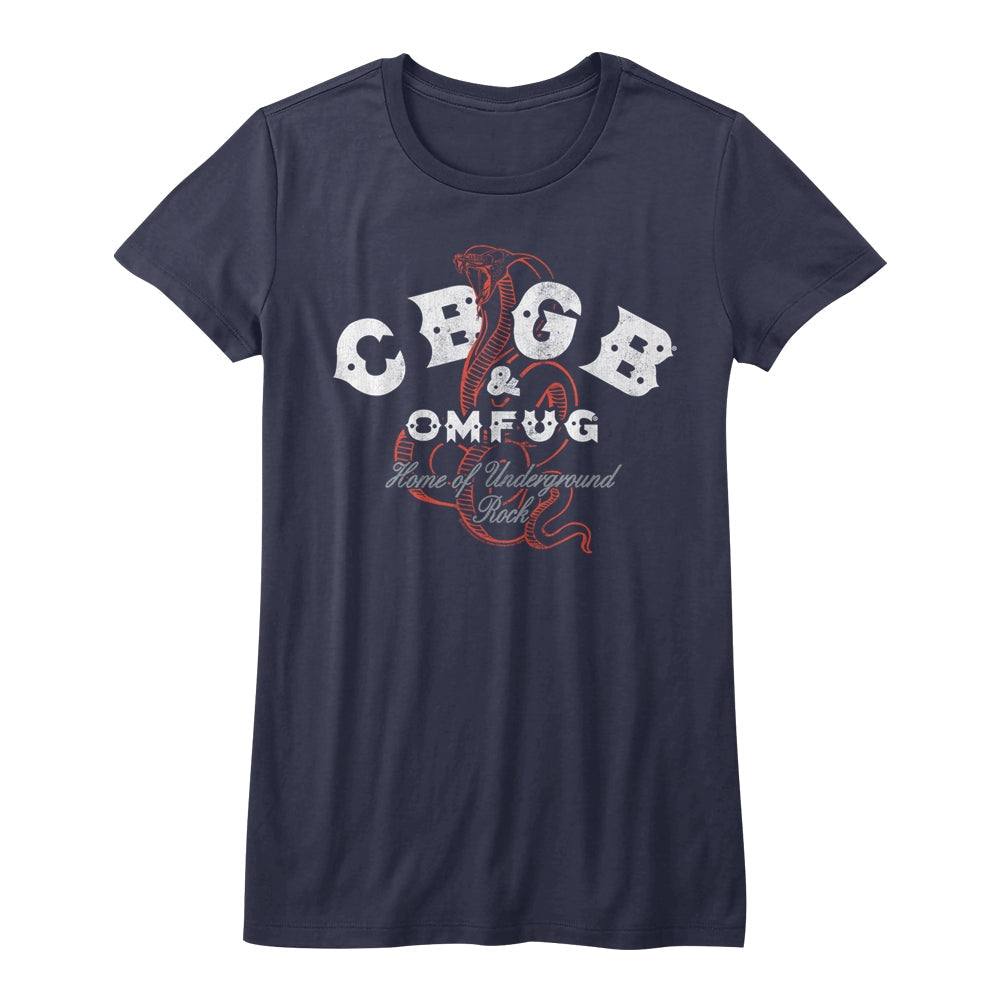 CBGB Girls Juniors S/S T-Shirt - Snakes - Solid Navy Hoodie, Sweatshirt | CiraTrend.com
