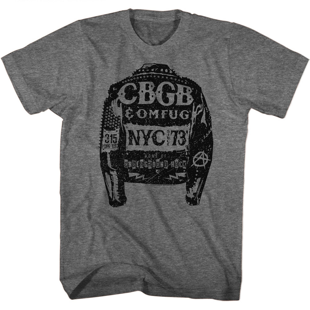 CBGB S S Jacket Heather Graphite Heather T-Shirts, Hoodie, Sweatshirt