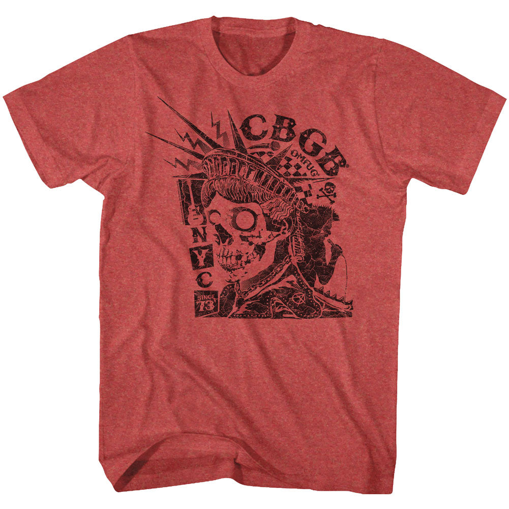 CBGB S S Nyc Since '73 Heather Red Heather T-Shirts, Hoodie, Sweatshirt