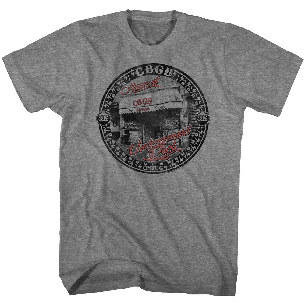CBGB S S Circle Scene Heather Graphite Heather T-Shirts, Hoodie, Sweatshirt