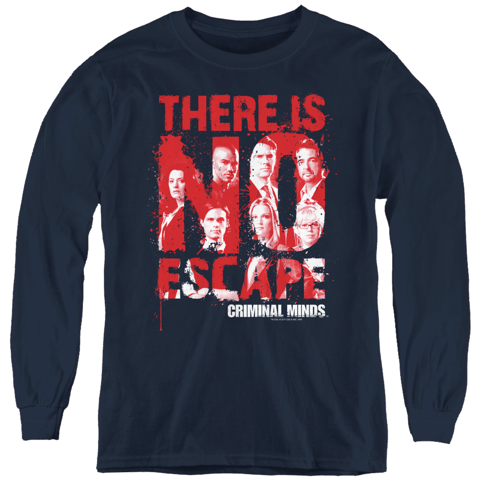 Criminal Minds No Escape - Youth Long Sleeve T-Shirt Hoodie, Sweatshirt | CiraTrend.com