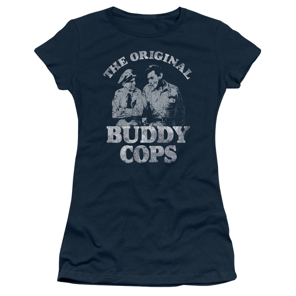 Andy Griffith Buddy Cops Junior Sheer Cap Sleeve Womens T Shirt Navy Hoodie, Sweatshirt | CiraTrend.com