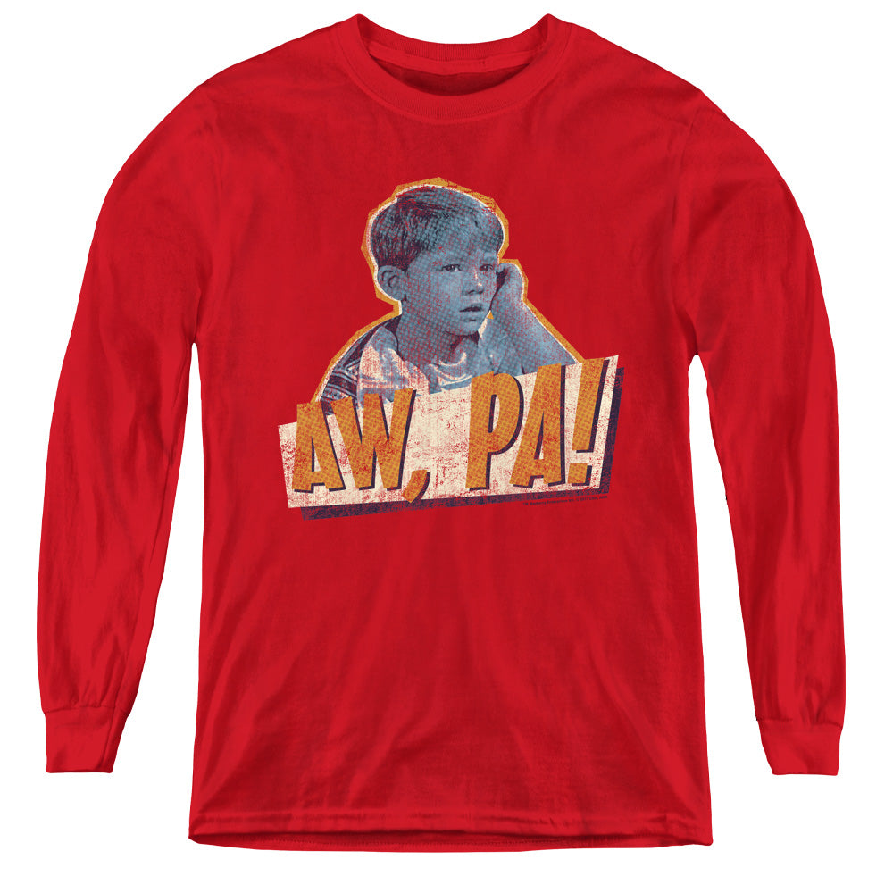 Andy Griffith Aw Pa Long Sleeve Kids Youth T Shirt Red Hoodie, Sweatshirt | CiraTrend.com (Image 1)