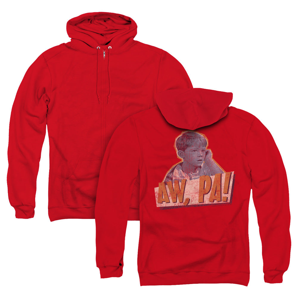 Andy Griffith Aw Pa Back Print Zipper Mens Hoodie Red T-Shirts, Sweatshirt | CiraTrend.com