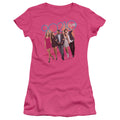 90210 Walk Down the Street Junior Sheer Cap Sleeve Womens T Shirt Hot Pink Hoodie, Sweatshirt | CiraTrend.com