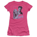 90210 Brandon & Kelly Junior Sheer Cap Sleeve Womens T Shirt Hot Pink Hoodie, Sweatshirt | CiraTrend.com