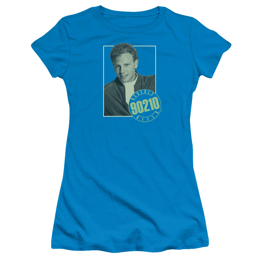 90210 Steve Junior Sheer Cap Sleeve Womens T Shirt Turquoise Hoodie, Sweatshirt | CiraTrend.com