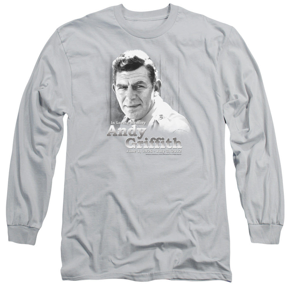 Andy Griffith in Loving Memory Mens Long Sleeve Shirt Silver Hoodie, Sweatshirt | CiraTrend.com