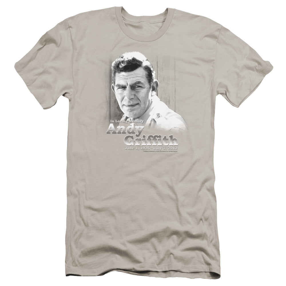 Andy Griffith in Loving Memory Premium Bella Canvas Slim Fit Mens T Shirt Silver Hoodie, Sweatshirt | CiraTrend.com