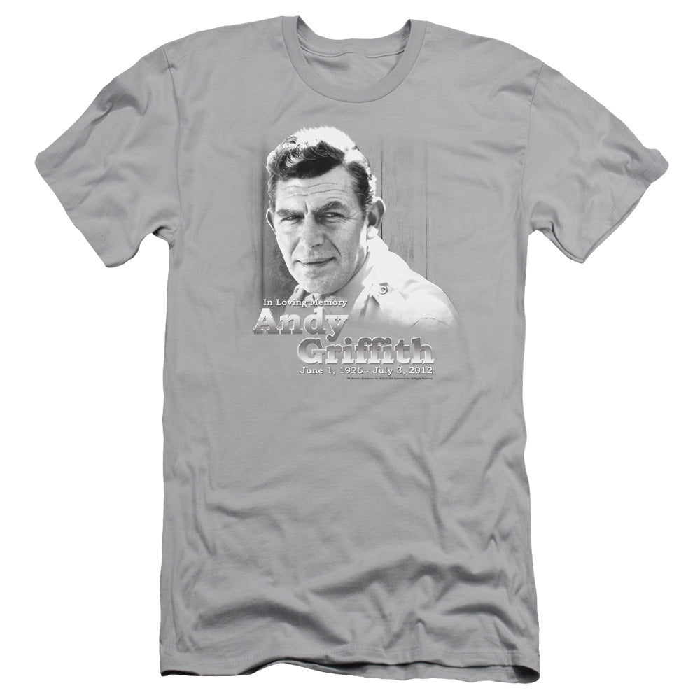 Andy Griffith in Loving Memory Slim Fit Mens T Shirt Silver Hoodie, Sweatshirt | CiraTrend.com
