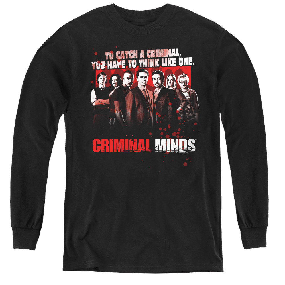 Criminal Minds Think Like One - Youth Long Sleeve T-Shirt Hoodie, Sweatshirt | CiraTrend.com