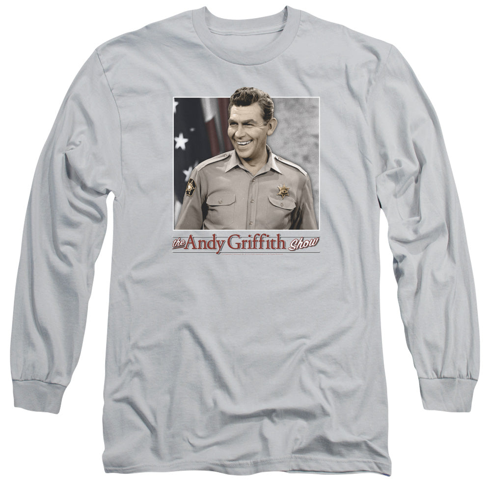 Andy Griffith All American Mens Long Sleeve Shirt Silver Hoodie, Sweatshirt | CiraTrend.com
