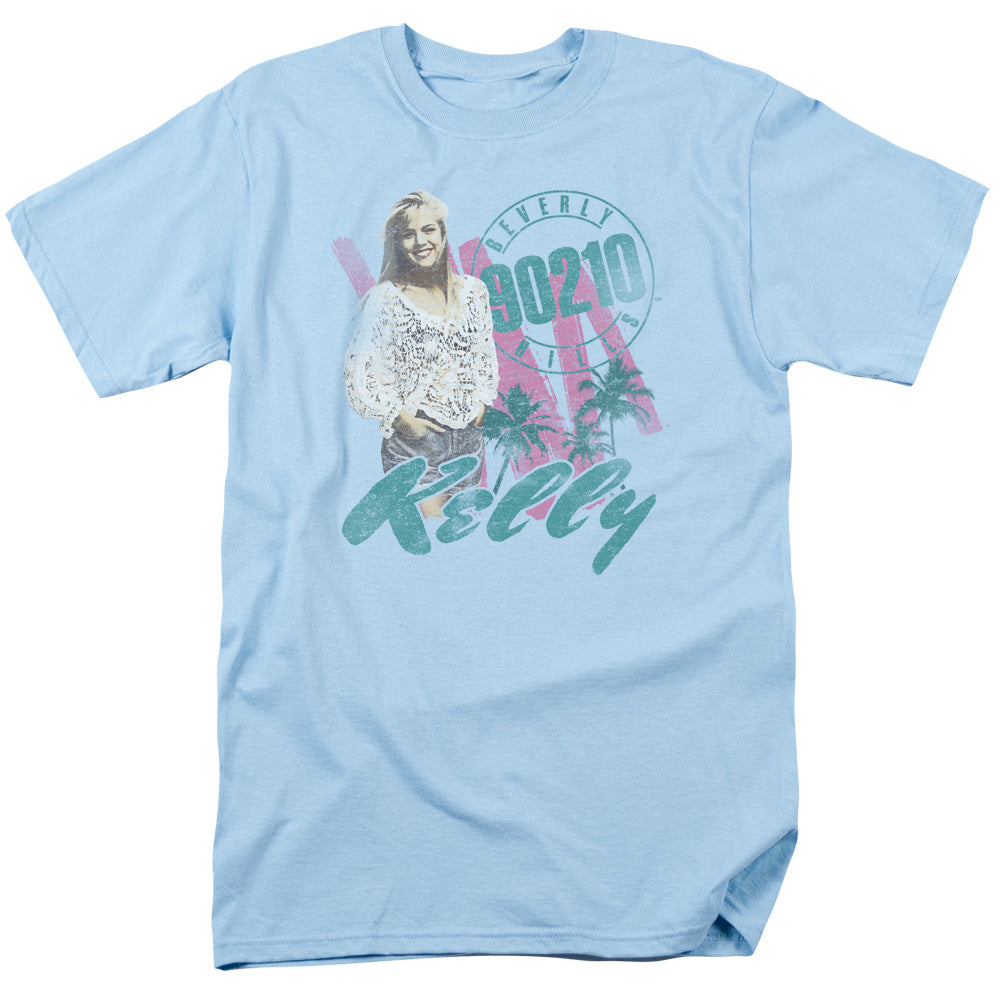 90210 Kelly Vintage Mens T Shirt Light Blue Hoodie, Sweatshirt | CiraTrend.com (Image 1)