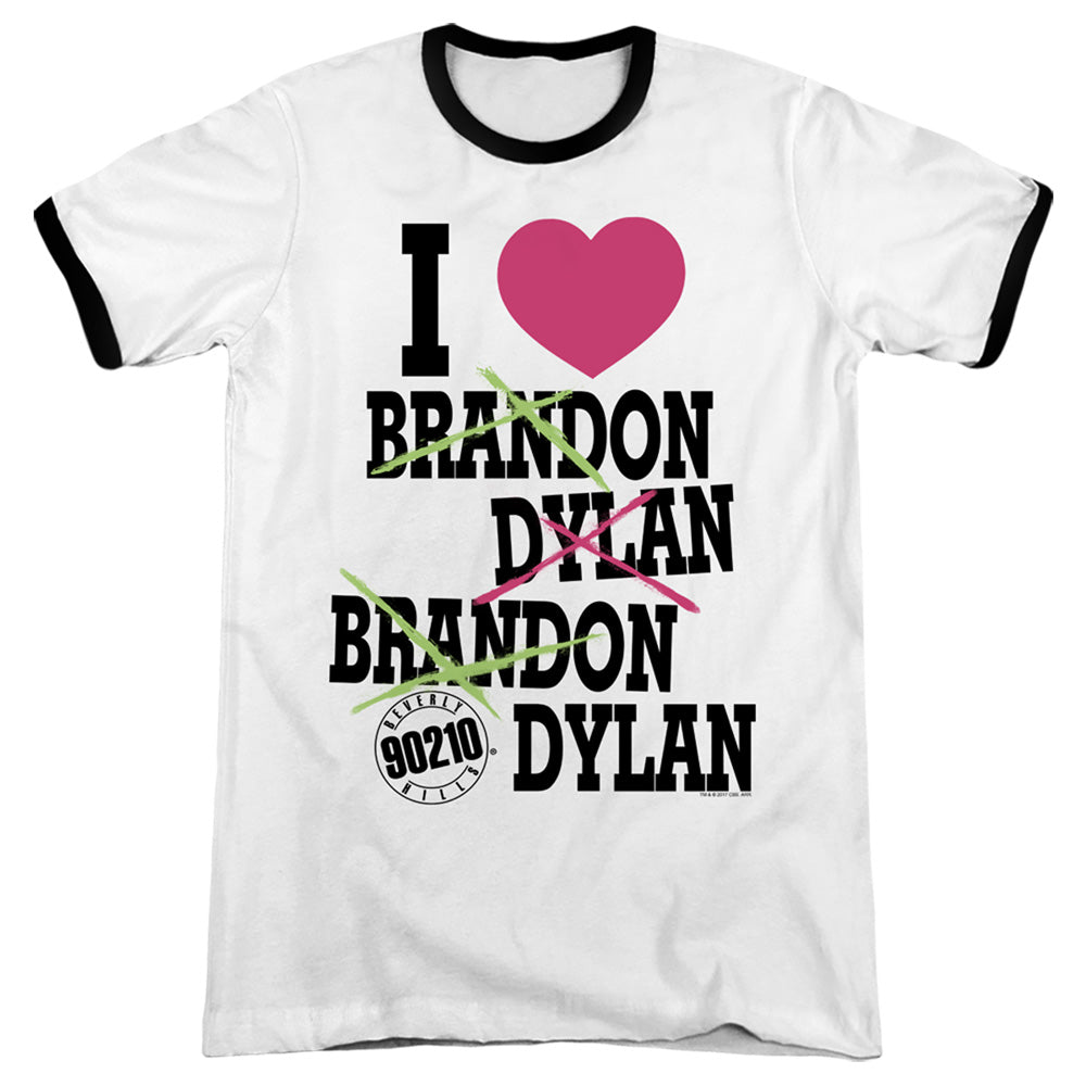 90210 I Heart 90210 Heather Ringer Mens T Shirt White Hoodie, Sweatshirt | CiraTrend.com
