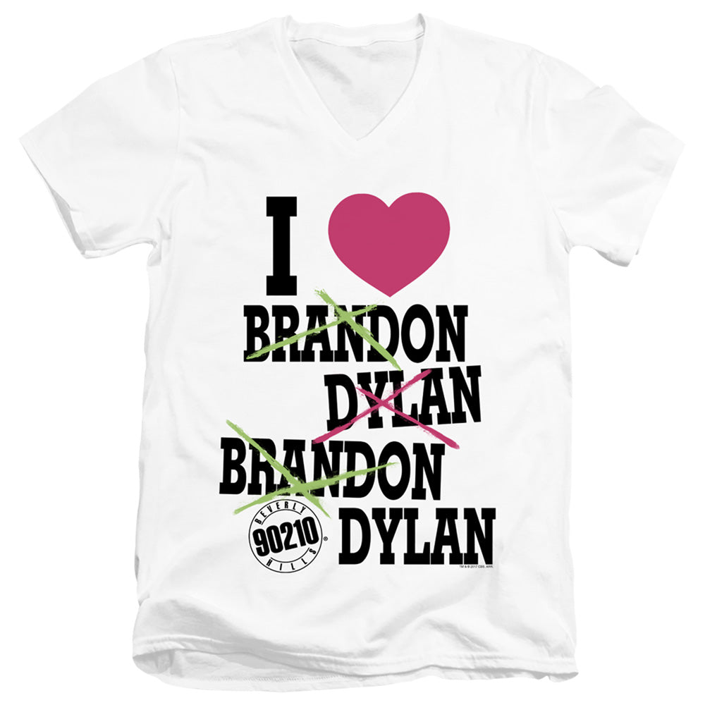 90210 I Heart 90210 Mens Slim Fit V-Neck T Shirt White Hoodie, Sweatshirt | CiraTrend.com