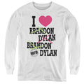 90210 I Heart 90210 Long Sleeve Kids Youth T Shirt White Hoodie, Sweatshirt | CiraTrend.com (Image 1)