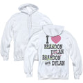 90210 I Heart 90210 Back Print Zipper Mens Hoodie White T-Shirts, Sweatshirt | CiraTrend.com