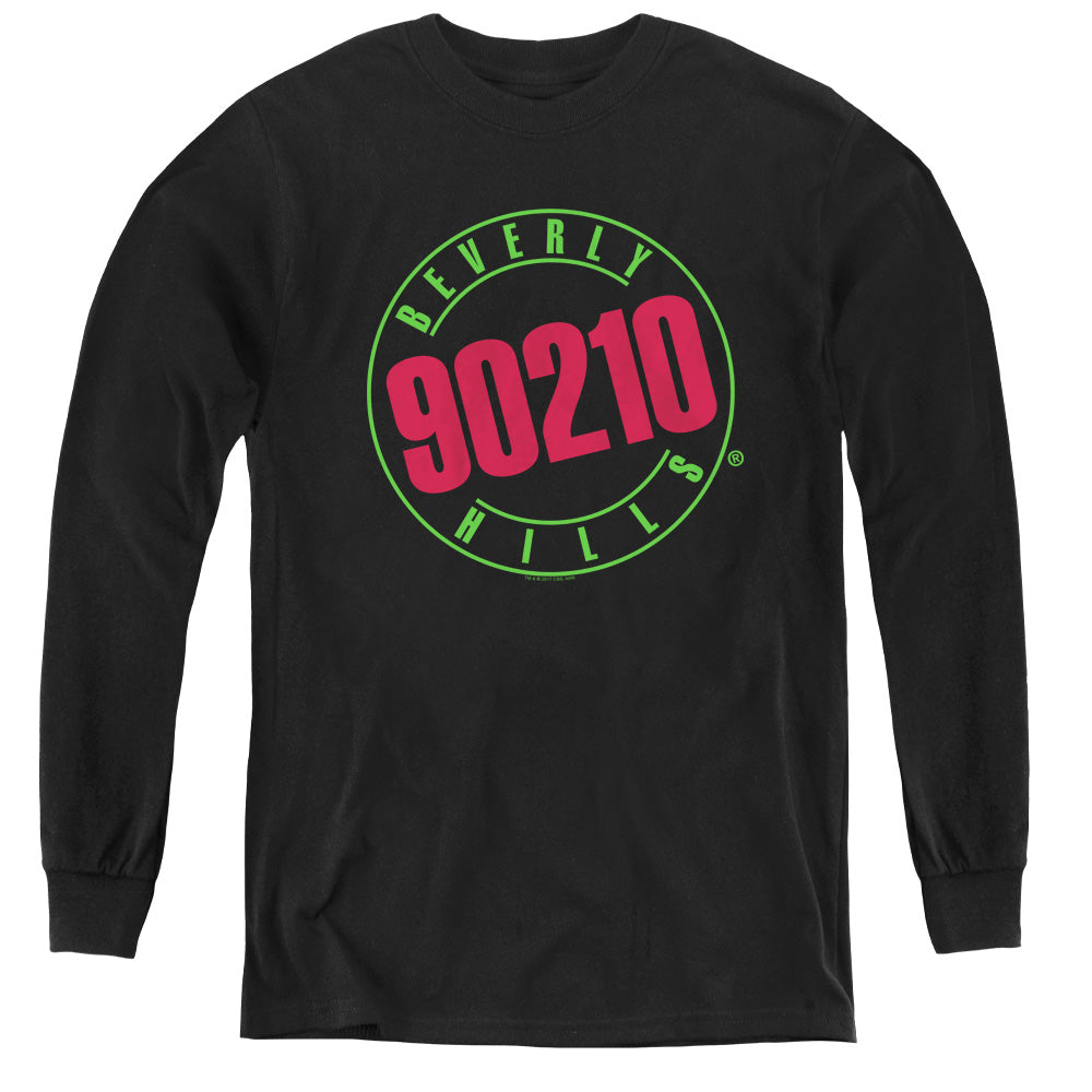 90210 Neon Long Sleeve Kids Youth T Shirt Black Hoodie, Sweatshirt | CiraTrend.com (Image 1)
