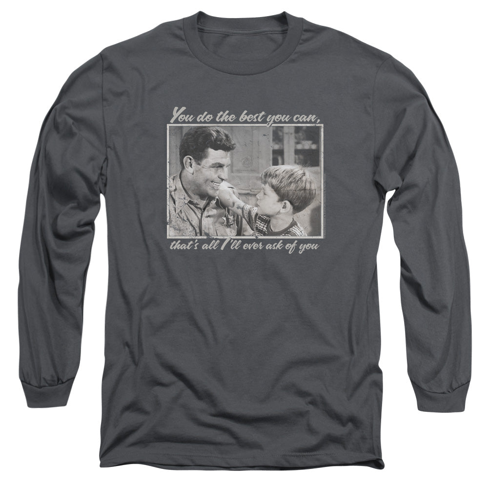 Andy Griffith Wise Words Mens Long Sleeve Shirt Charcoal Hoodie, Sweatshirt | CiraTrend.com (Image 2)
