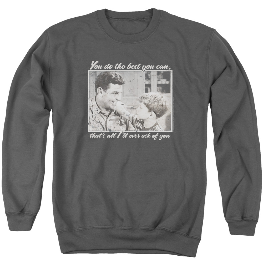 Andy Griffith Wise Words Mens Crewneck Sweatshirt Charcoal T-Shirts, Hoodie | CiraTrend.com