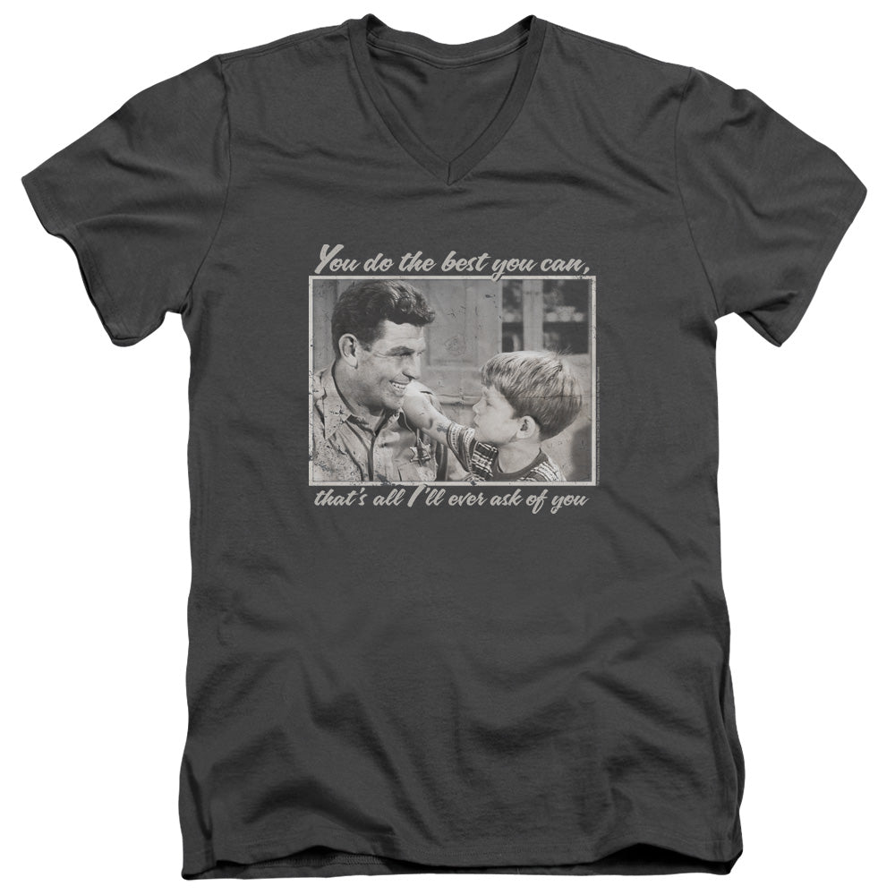 Andy Griffith Wise Words Mens Slim Fit V-Neck T Shirt Charcoal Hoodie, Sweatshirt | CiraTrend.com