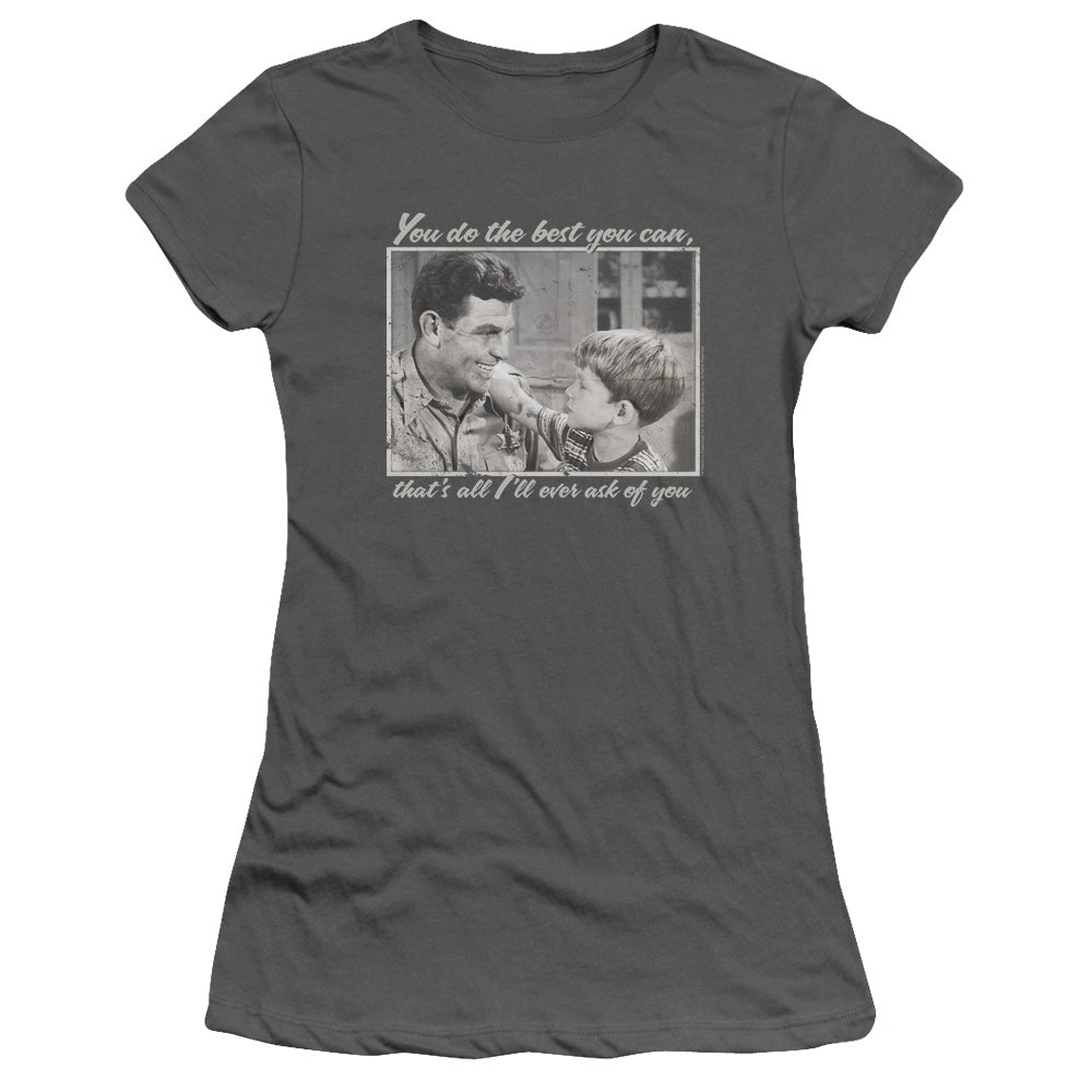 Andy Griffith Wise Words Junior Sheer Cap Sleeve Womens T Shirt Charcoal Hoodie, Sweatshirt | CiraTrend.com