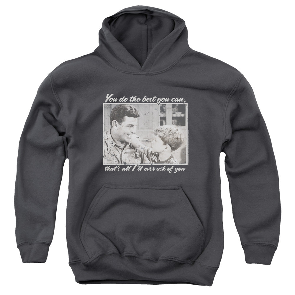 Andy Griffith Wise Words Kids Youth Hoodie Charcoal T-Shirts, Sweatshirt | CiraTrend.com (Image 1)
