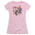 90210 Gang in Logo Junior Sheer Cap Sleeve Womens T Shirt Pink Hoodie, Sweatshirt | CiraTrend.com